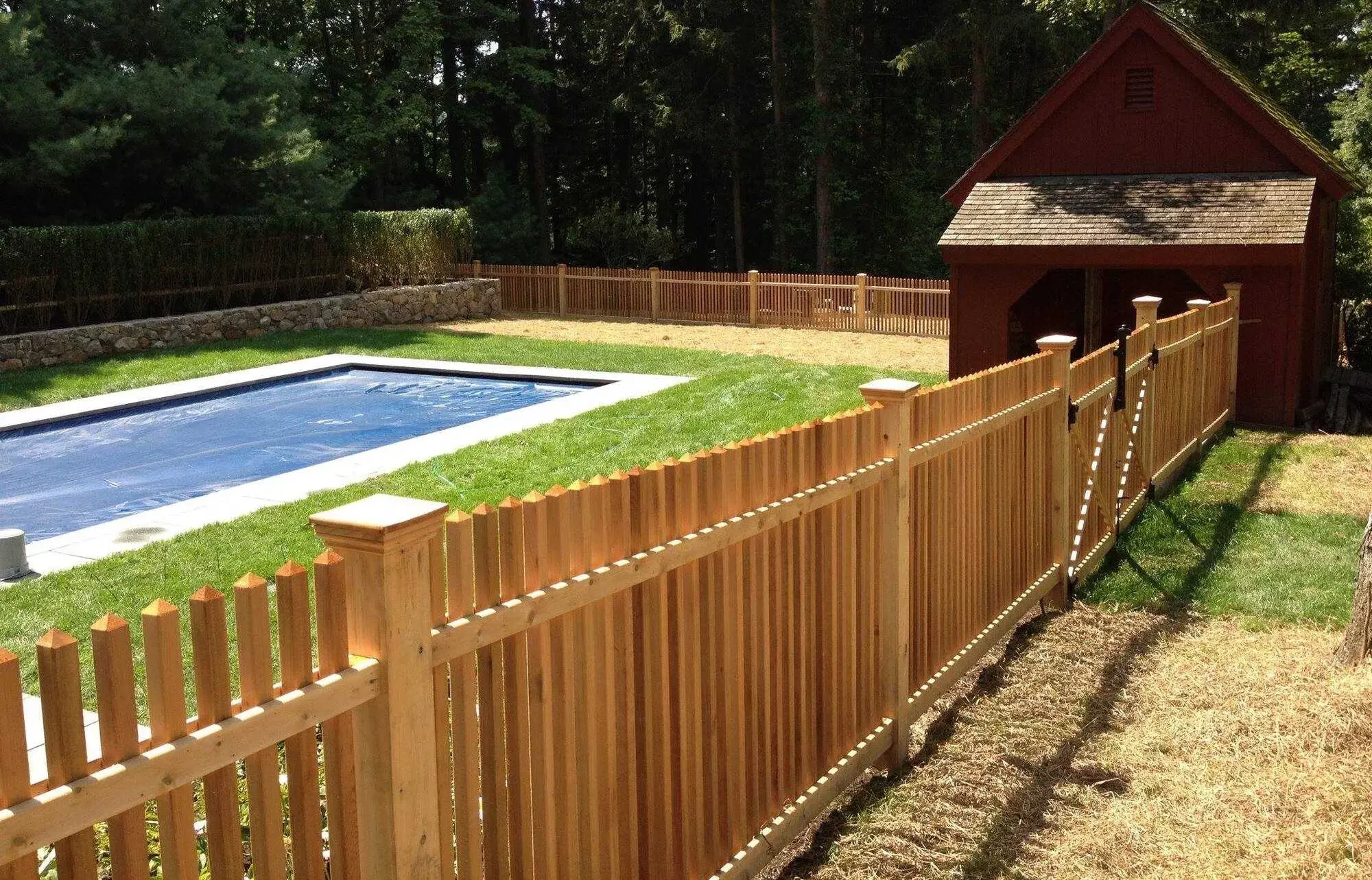 cedar victorian pool fence