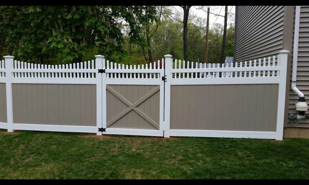 two tone fence