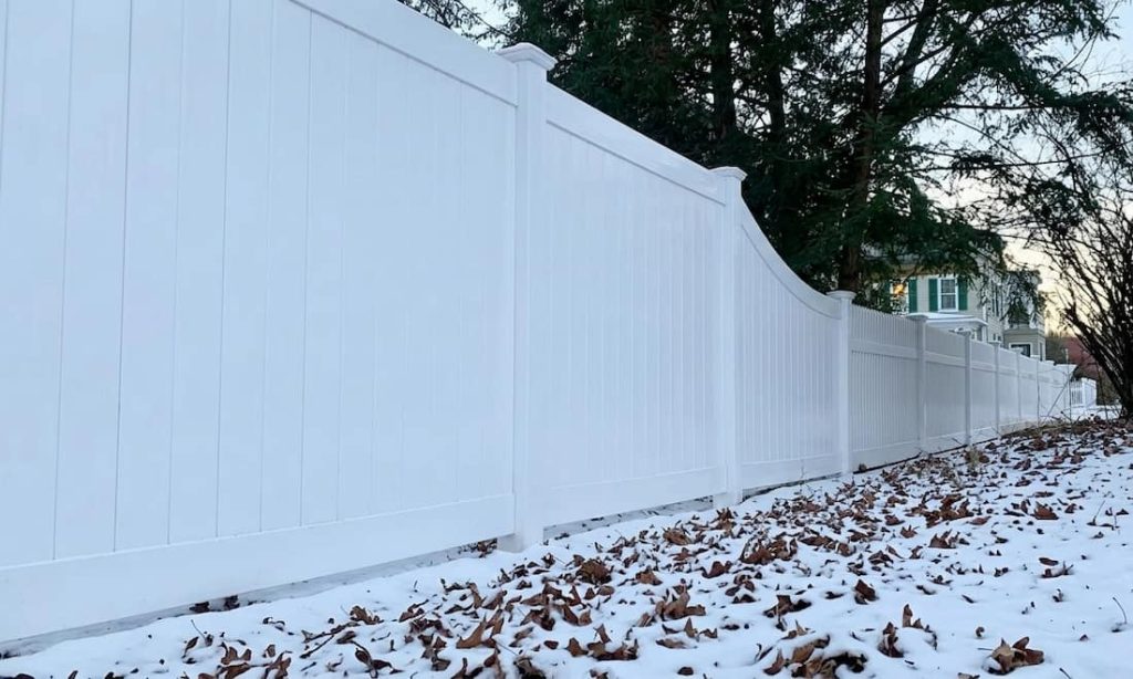 White wood fence
