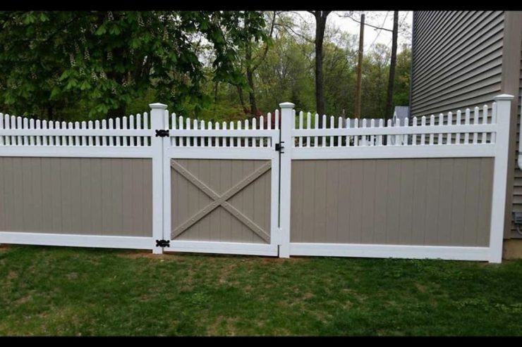 two tone fence